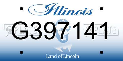 G397141 Illinois License Plate