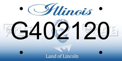 G402120 Illinois License Plate