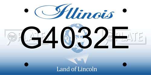 G4032E Illinois License Plate