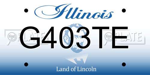 G403TE Illinois License Plate
