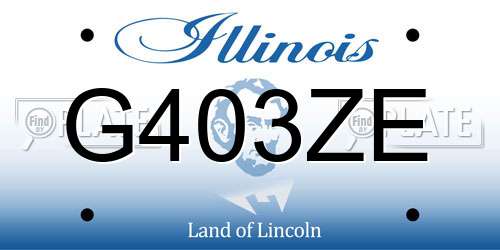 G403ZE Illinois License Plate