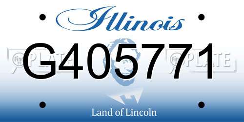 G405771 Illinois License Plate