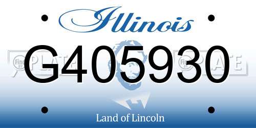 G405930 Illinois License Plate