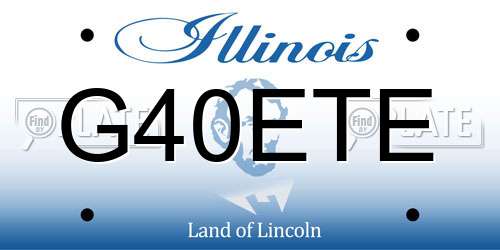 G40ETE Illinois License Plate