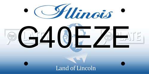G40EZE Illinois License Plate