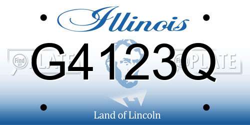 G4123Q Illinois License Plate