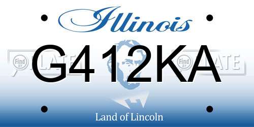 G412KA Illinois License Plate