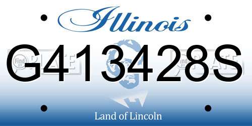 G413428S Illinois License Plate