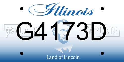 G4173D Illinois License Plate