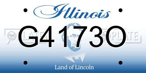 G4173O Illinois License Plate