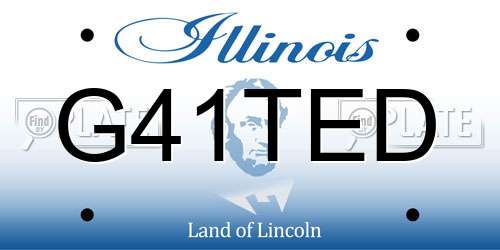 G41TED Illinois License Plate