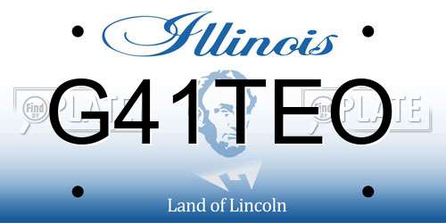 G41TEO Illinois License Plate