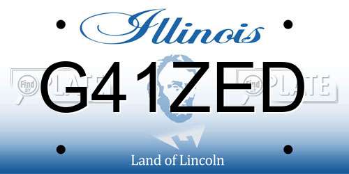 G41ZED Illinois License Plate