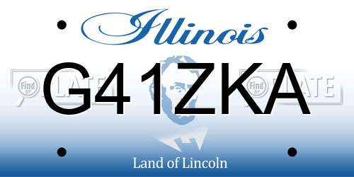 G41ZKA Illinois License Plate