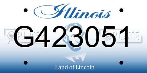 G423051 Illinois License Plate