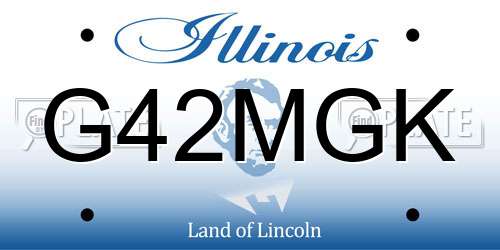 G42MGK Illinois License Plate