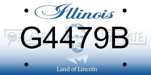 G4479B Illinois License Plate