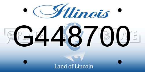 G448700 Illinois License Plate