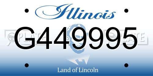 G449995 Illinois License Plate