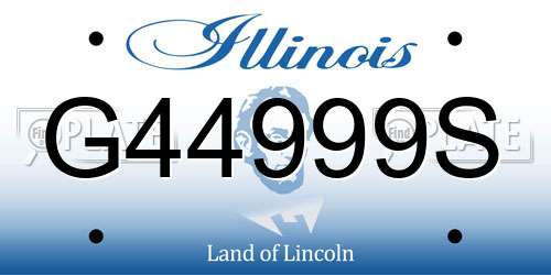 G44999S Illinois License Plate