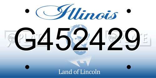 G452429 Illinois License Plate