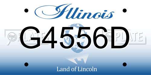 G4556D Illinois License Plate