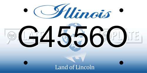 G4556O Illinois License Plate
