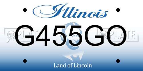 G455GO Illinois License Plate