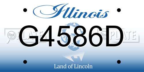 G4586D Illinois License Plate