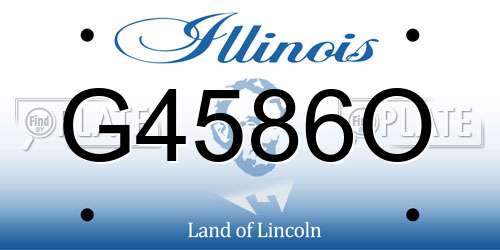 G4586O Illinois License Plate