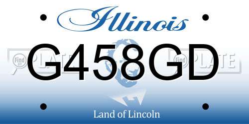 G458GD Illinois License Plate