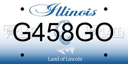 G458GO Illinois License Plate