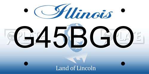 G45BGO Illinois License Plate