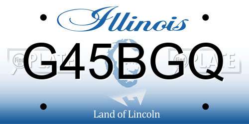 G45BGQ Illinois License Plate