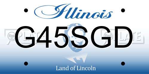 G45SGD Illinois License Plate