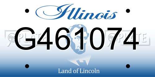 G461074 Illinois License Plate