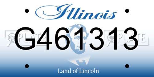 G461313 Illinois License Plate