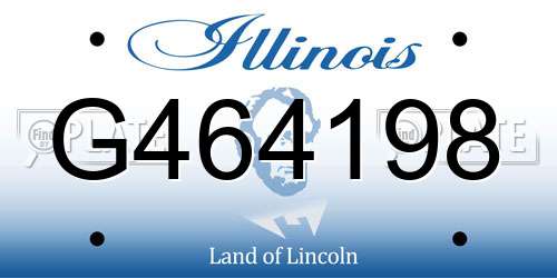 G464198 Illinois License Plate