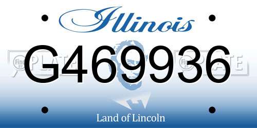 G469936 Illinois License Plate