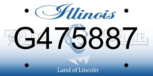 G475887 Illinois License Plate