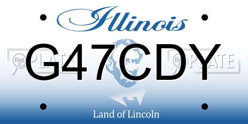 G47CDY Illinois License Plate