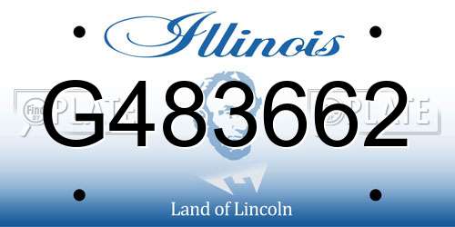 G483662 Illinois License Plate