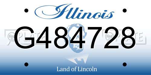 G484728 Illinois License Plate