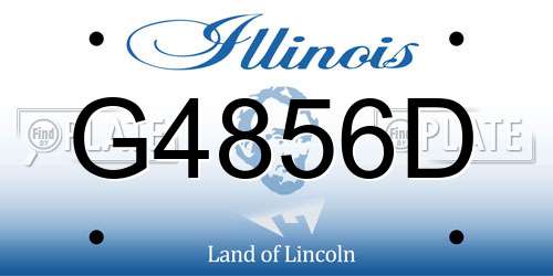 G4856D Illinois License Plate