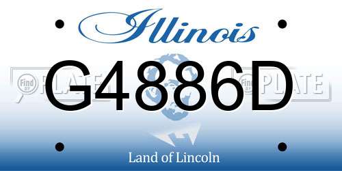 G4886D Illinois License Plate