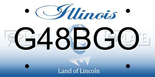 G48BGO Illinois License Plate