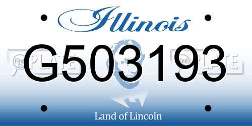G503193 Illinois License Plate