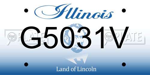 G5031V Illinois License Plate