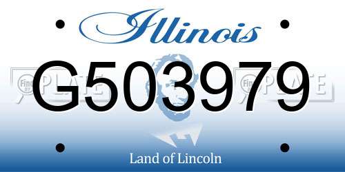 G503979 Illinois License Plate
