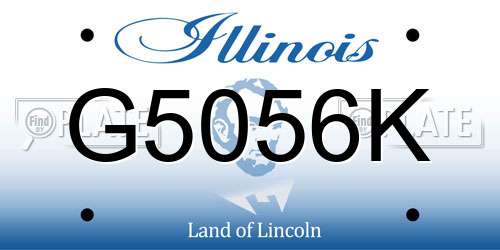 G5056K Illinois License Plate